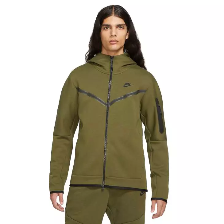 Nike sportswear tech fleece green sale